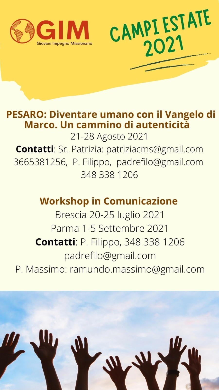 Campi estivi GIM Comboniani 2021